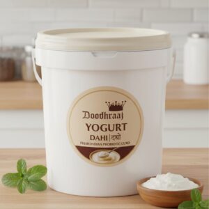 Plastic bucket Curd - fresh indian probiotic curd